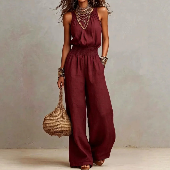 Combinaison Femme Sans Manches à Jambes Larges