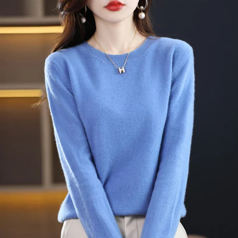 Pull pour femme en maille douce à col rond