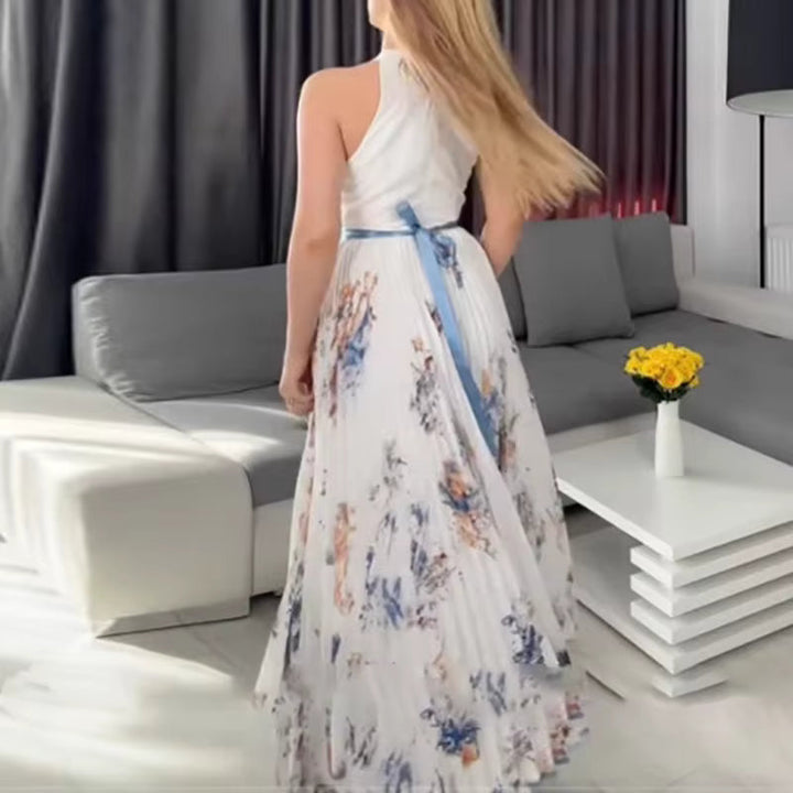 Robe Midi Fleurie à Col V pour Femme Romantique