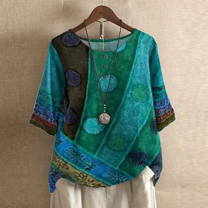 Blouse imprimé floral vintage femme