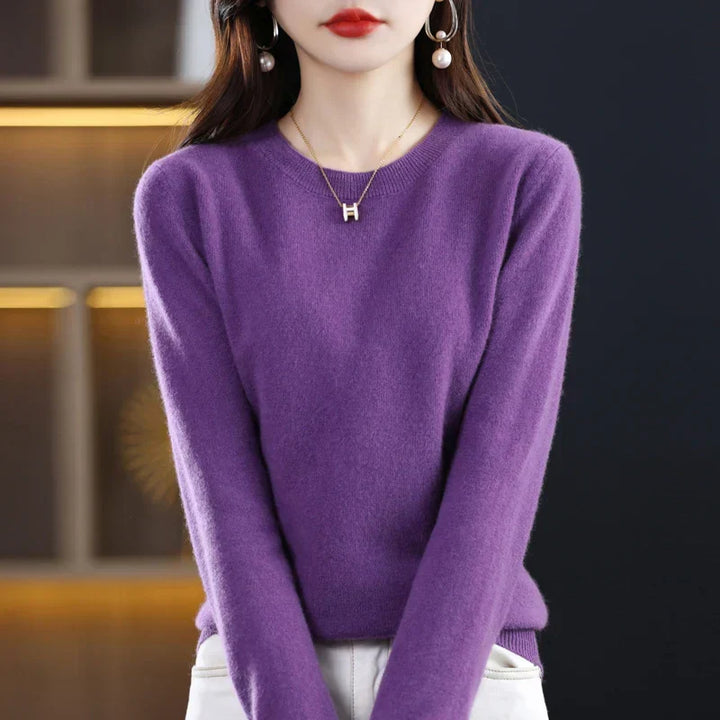 Pull pour femme en maille douce à col rond