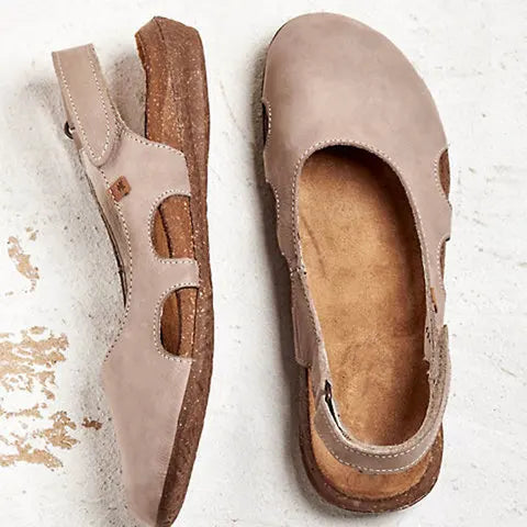 Volné dámské boty slingback s pohodlnou podrážkou