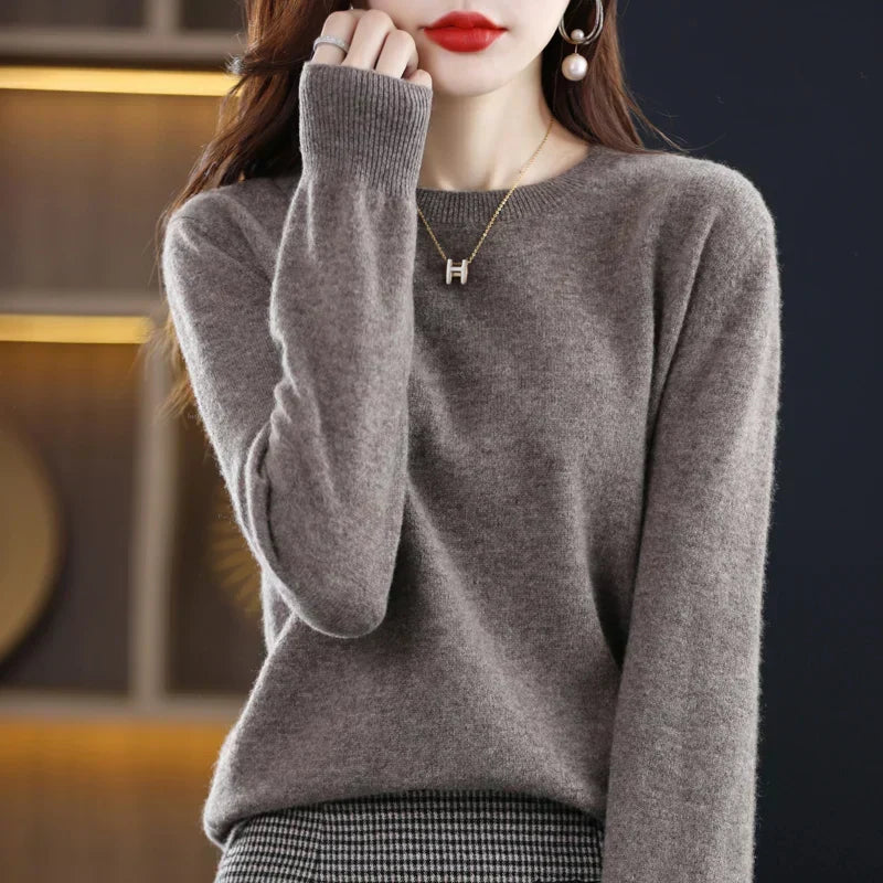 Pull pour femme en maille douce à col rond
