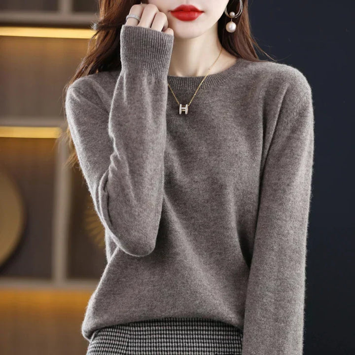 Pull pour femme en maille douce à col rond