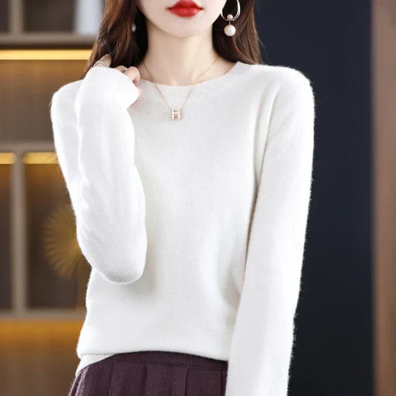 Pull pour femme en maille douce à col rond