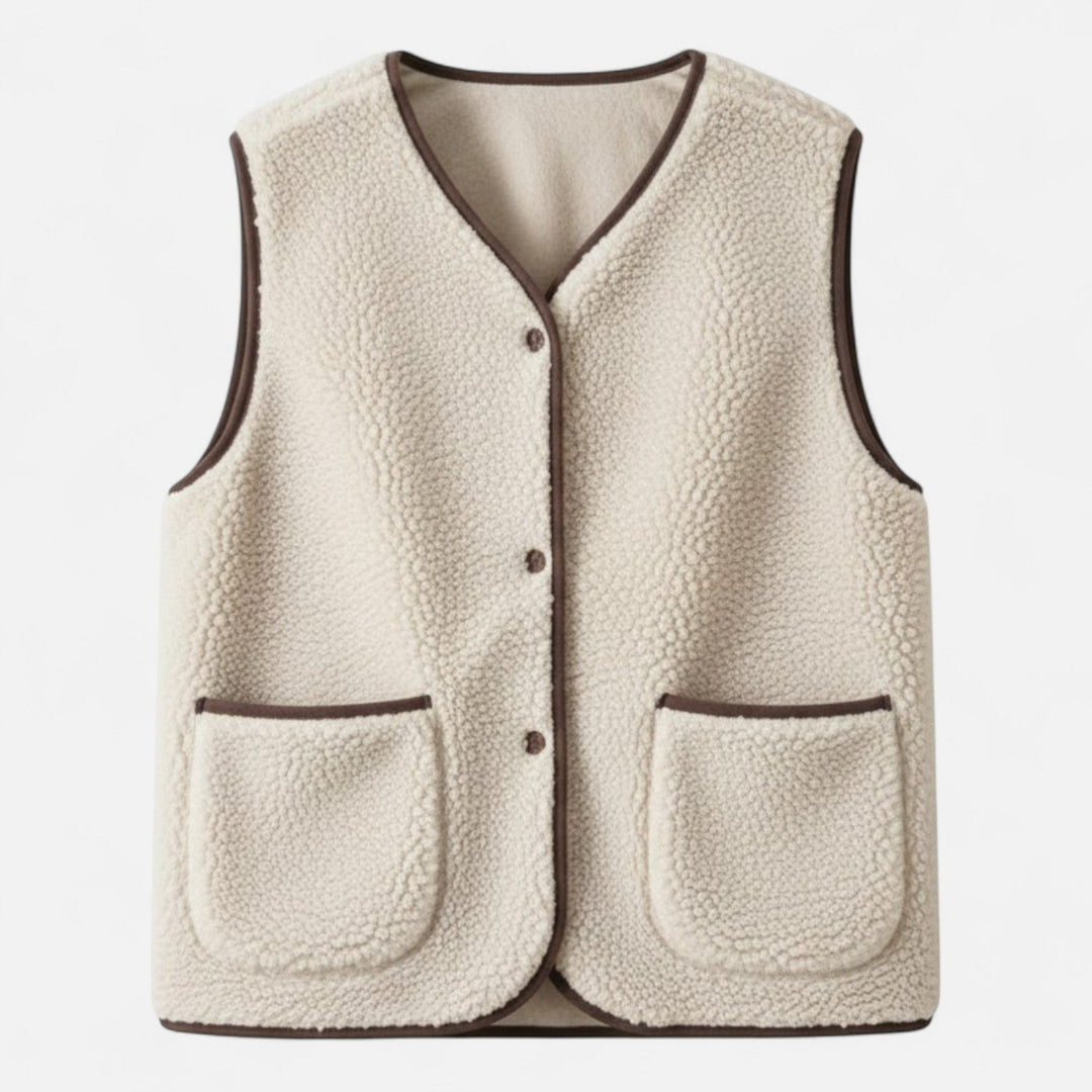 Casual Lined Sleeveless Jacket for Women