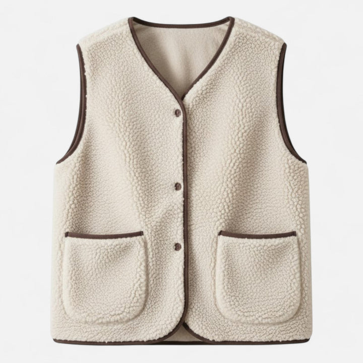 Casual Lined Sleeveless Jacket for Women