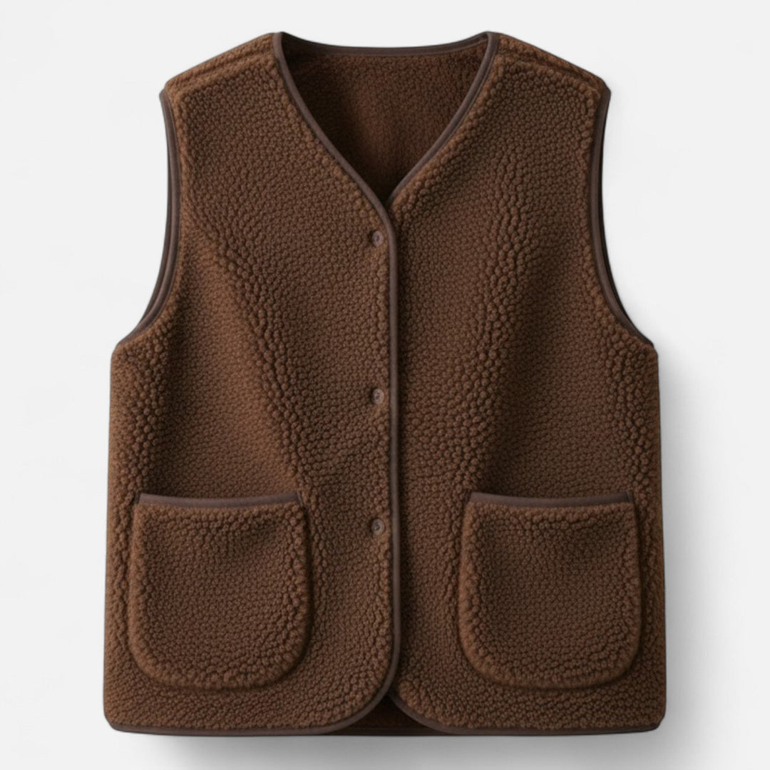Casual Lined Sleeveless Jacket for Women