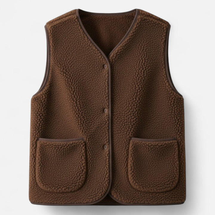 Casual Lined Sleeveless Jacket for Women