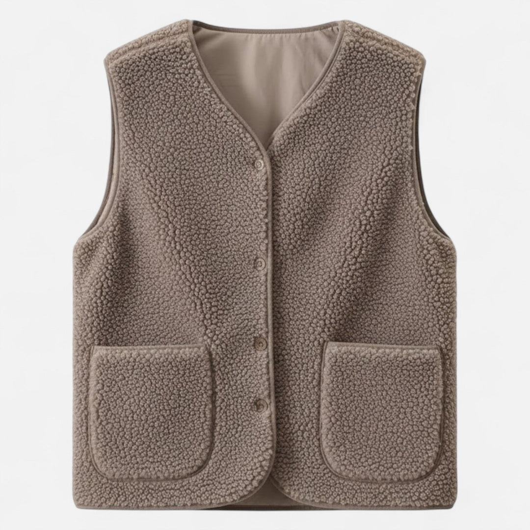 Casual Lined Sleeveless Jacket for Women