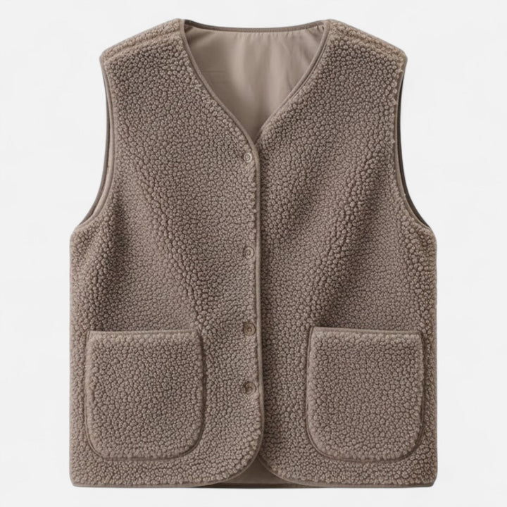 Casual Lined Sleeveless Jacket for Women