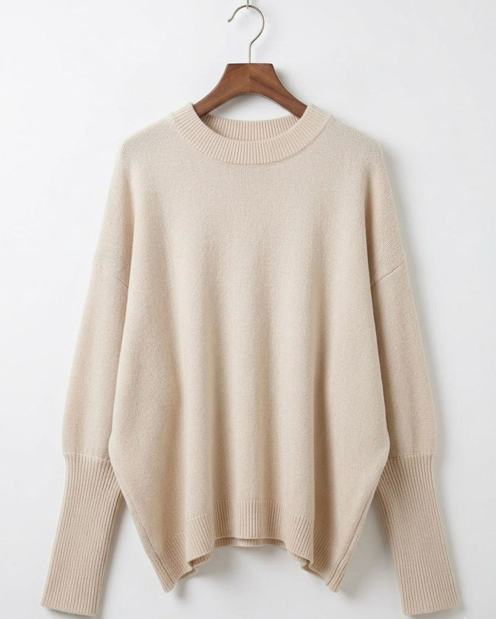 Jersey de mujer con mangas murciélago y abertura lateral