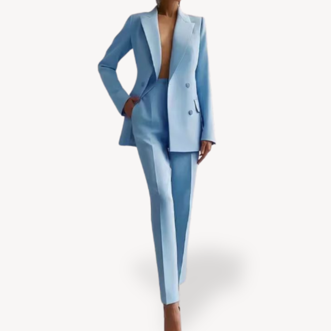 Completo Tailleur Donna 2 Pezzi Blazer Slim e Pantalone Elegante