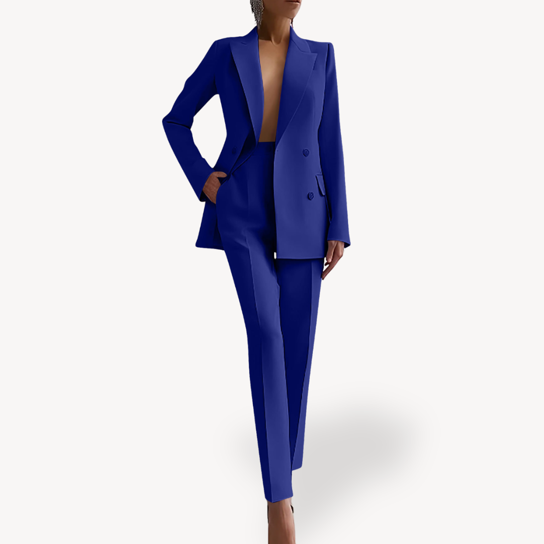 Completo Tailleur Donna 2 Pezzi Blazer Slim e Pantalone Elegante