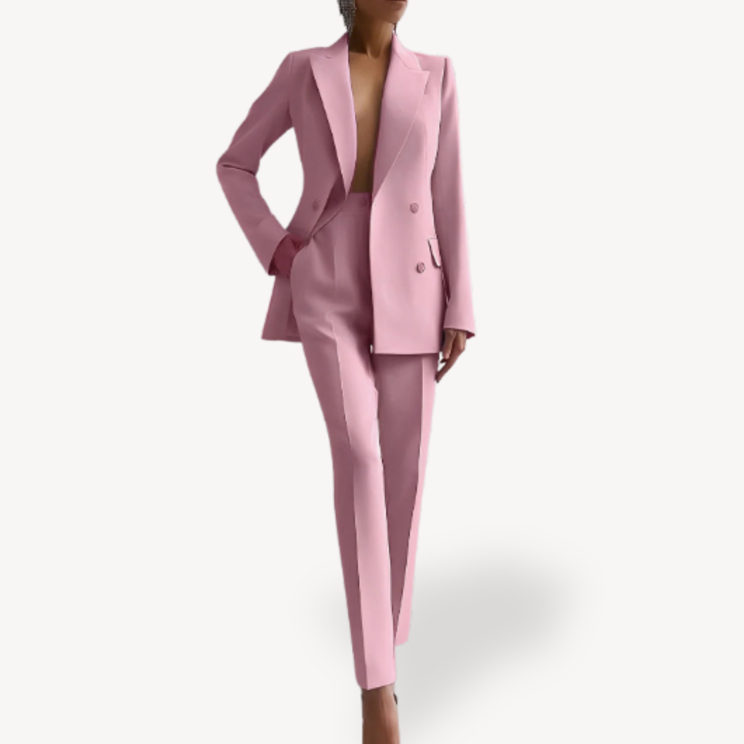 Completo Tailleur Donna 2 Pezzi Blazer Slim e Pantalone Elegante