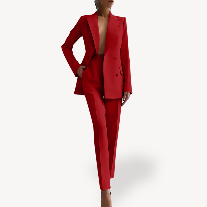 Completo Tailleur Donna 2 Pezzi Blazer Slim e Pantalone Elegante
