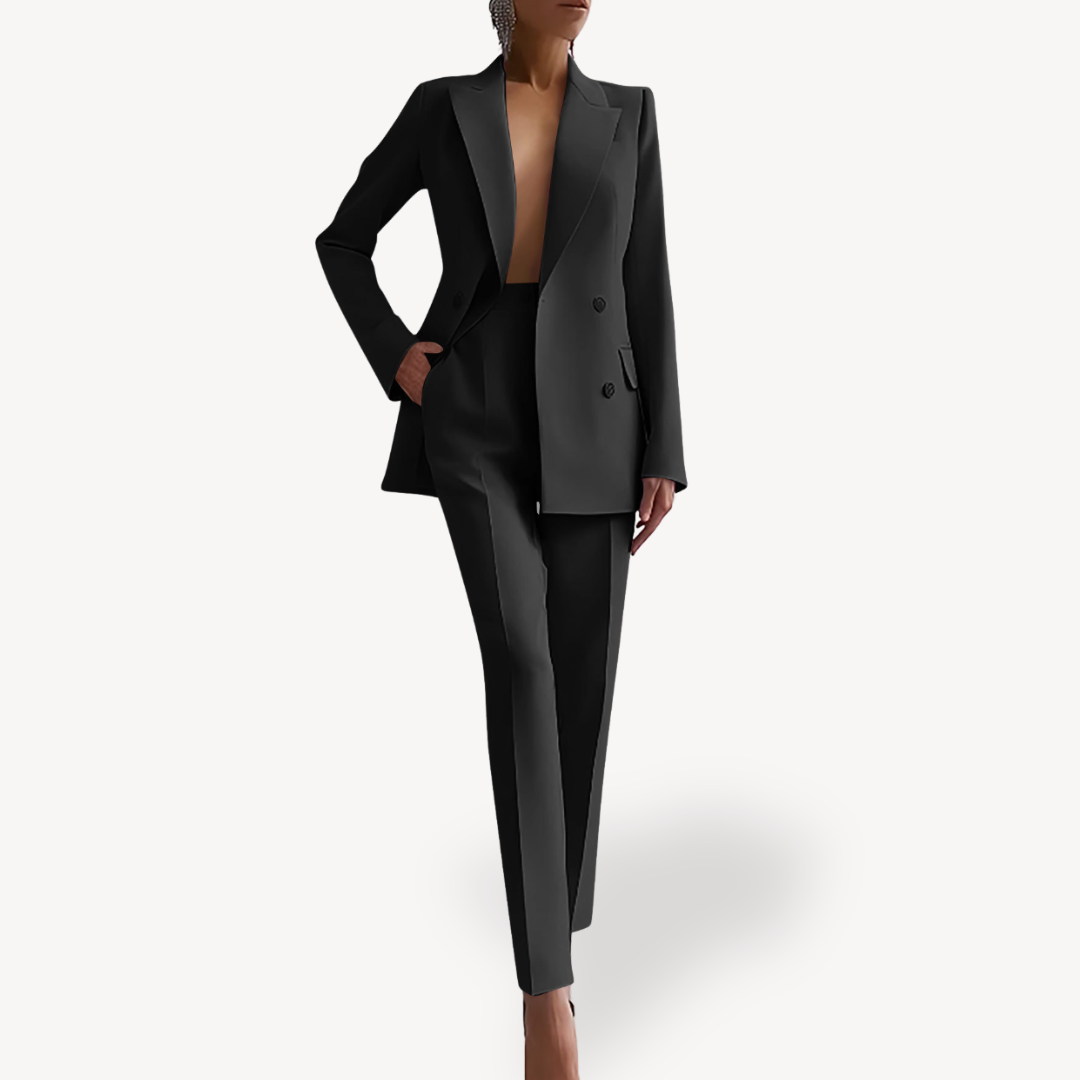 Completo Tailleur Donna 2 Pezzi Blazer Slim e Pantalone Elegante