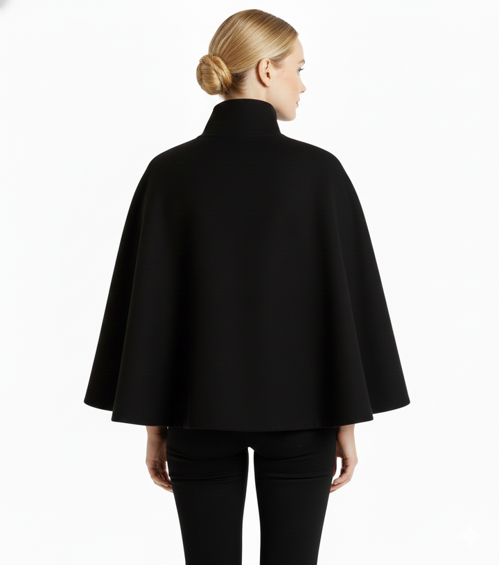 Elegant Women’s Cape Coat with Belt