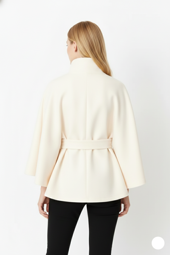 Elegant Women’s Cape Coat with Belt