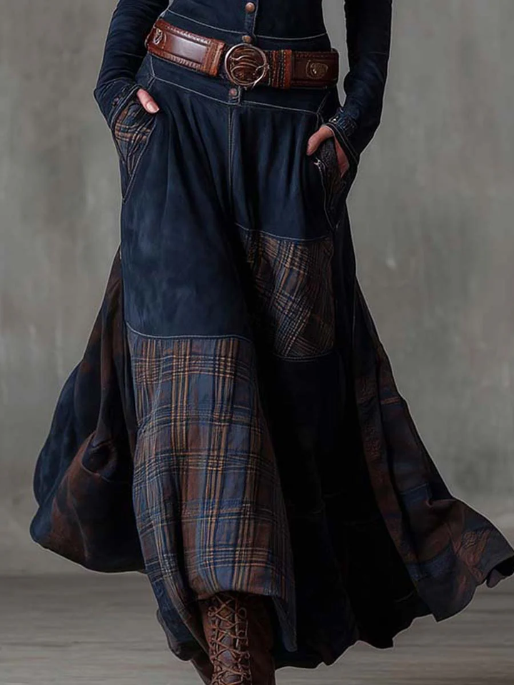 Vestido largo de mujer, de manga larga, estilo bohemio y fluido