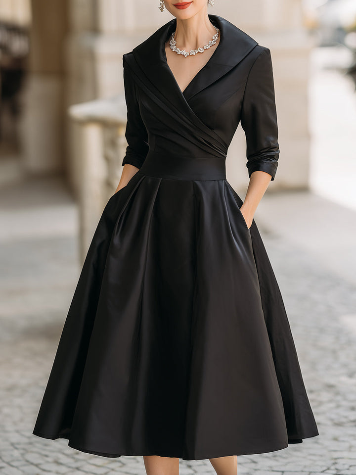 Elegantní midi šaty z lehkého materiálu