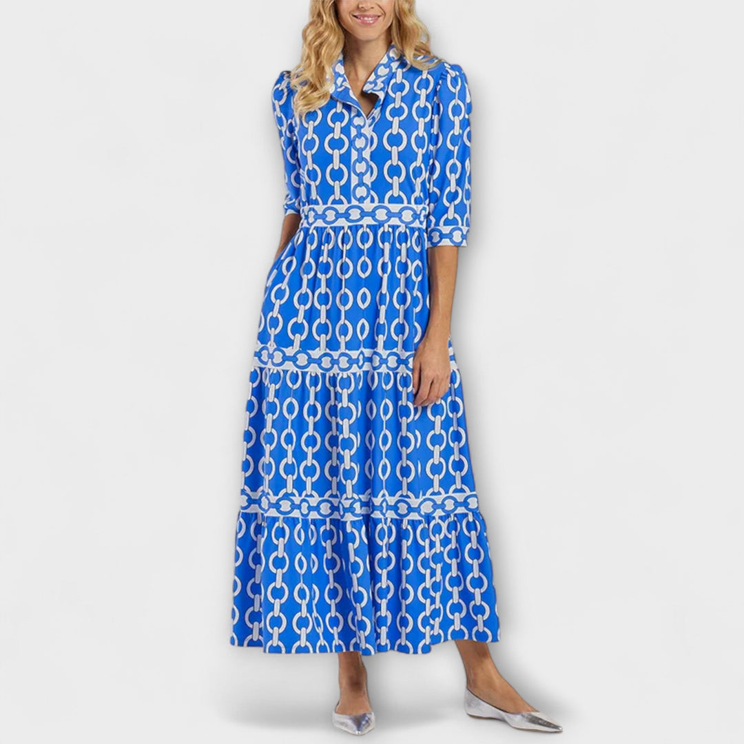 Vestito midi con catena da donna senza maniche