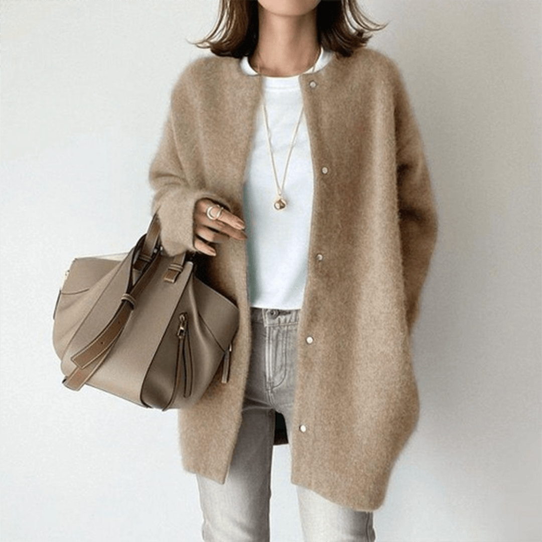 Cardigan Long Boutonné Pour Femme