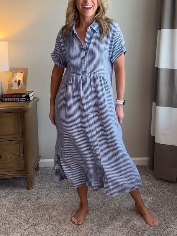 Dlouhé dámské košilové šaty – elegantní ležérní styl