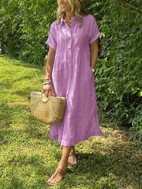 Dlouhé dámské košilové šaty – elegantní ležérní styl