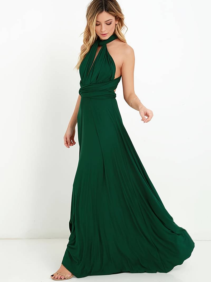 Dámské asymetrické maxi šaty na jedno rameno, elegantní, lehký střih