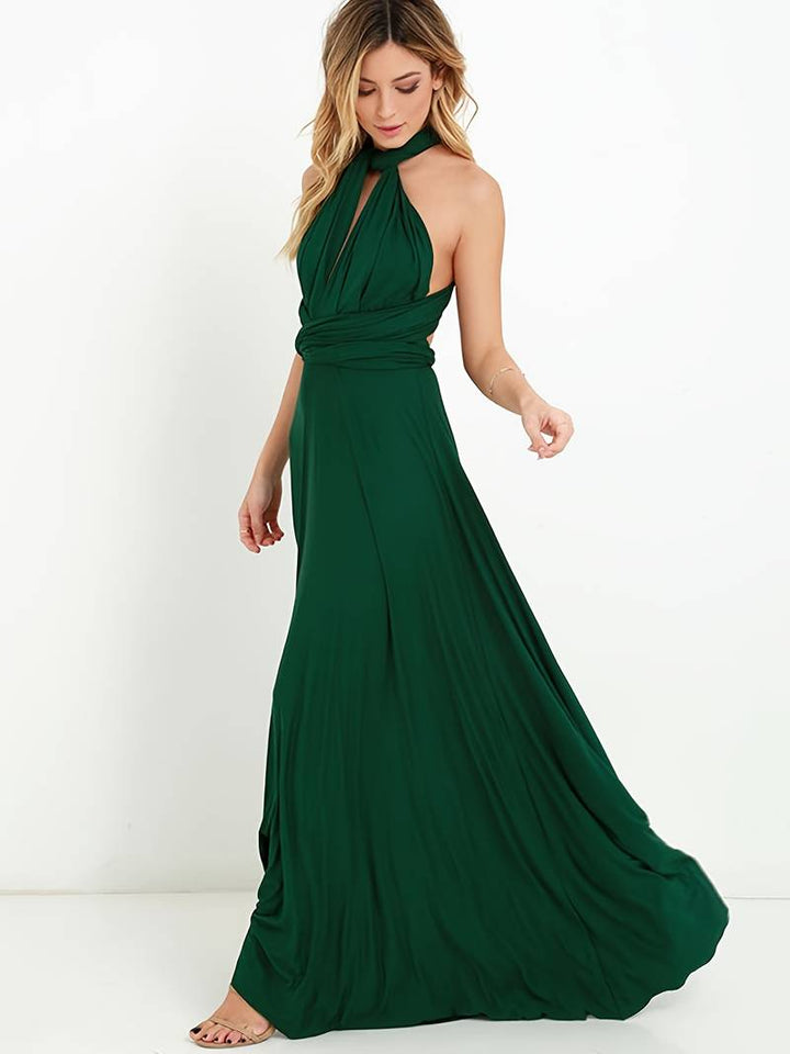 Dámské asymetrické maxi šaty na jedno rameno, elegantní, lehký střih