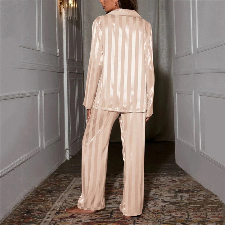 Ensemble Satiné Femme Chemise et Pantalon