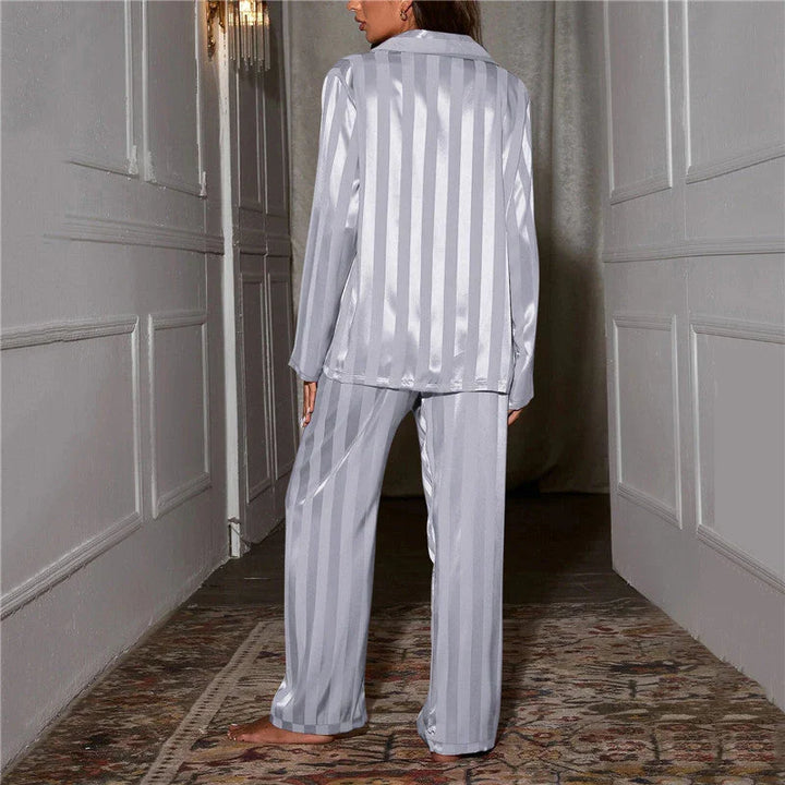 Ensemble Satiné Femme Chemise et Pantalon