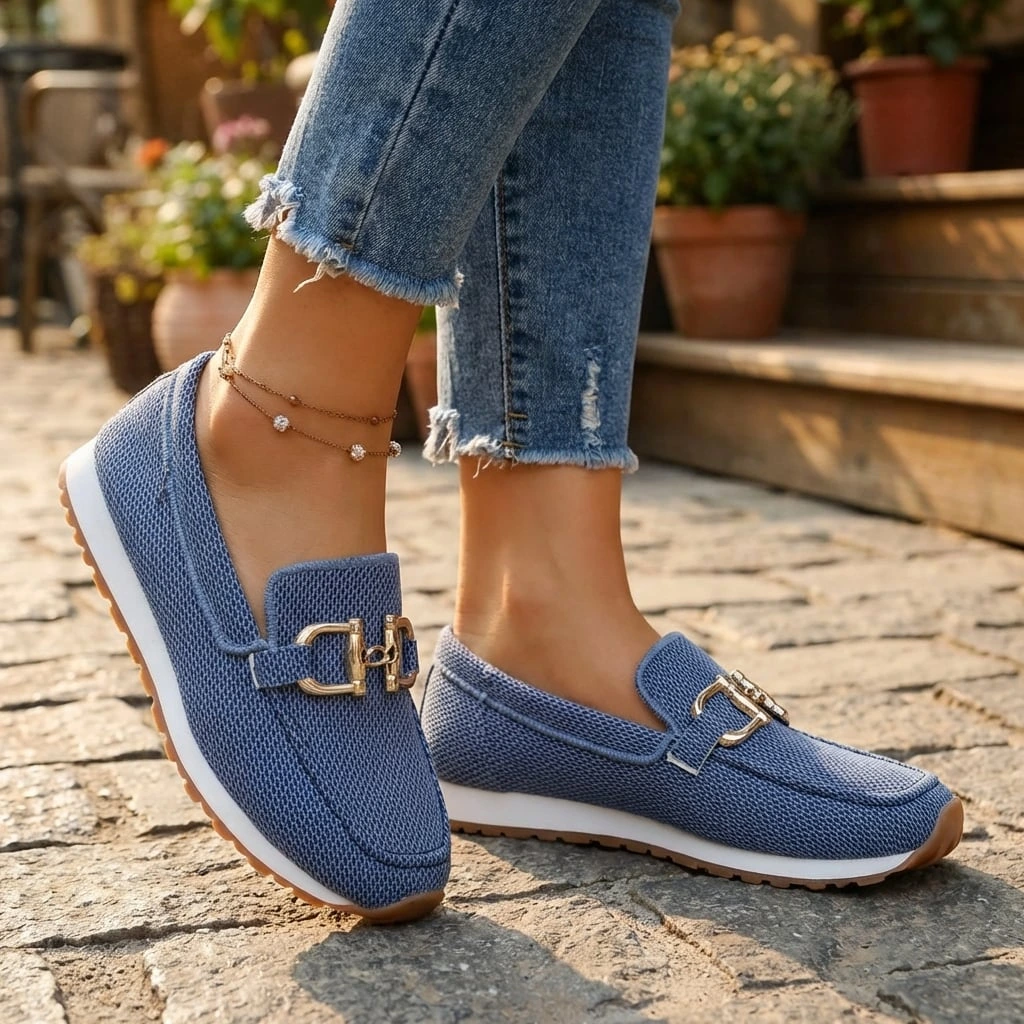 Pletené mokasíny Slingback – pohodlné a elegantní ploché boty s špičatou špičkou