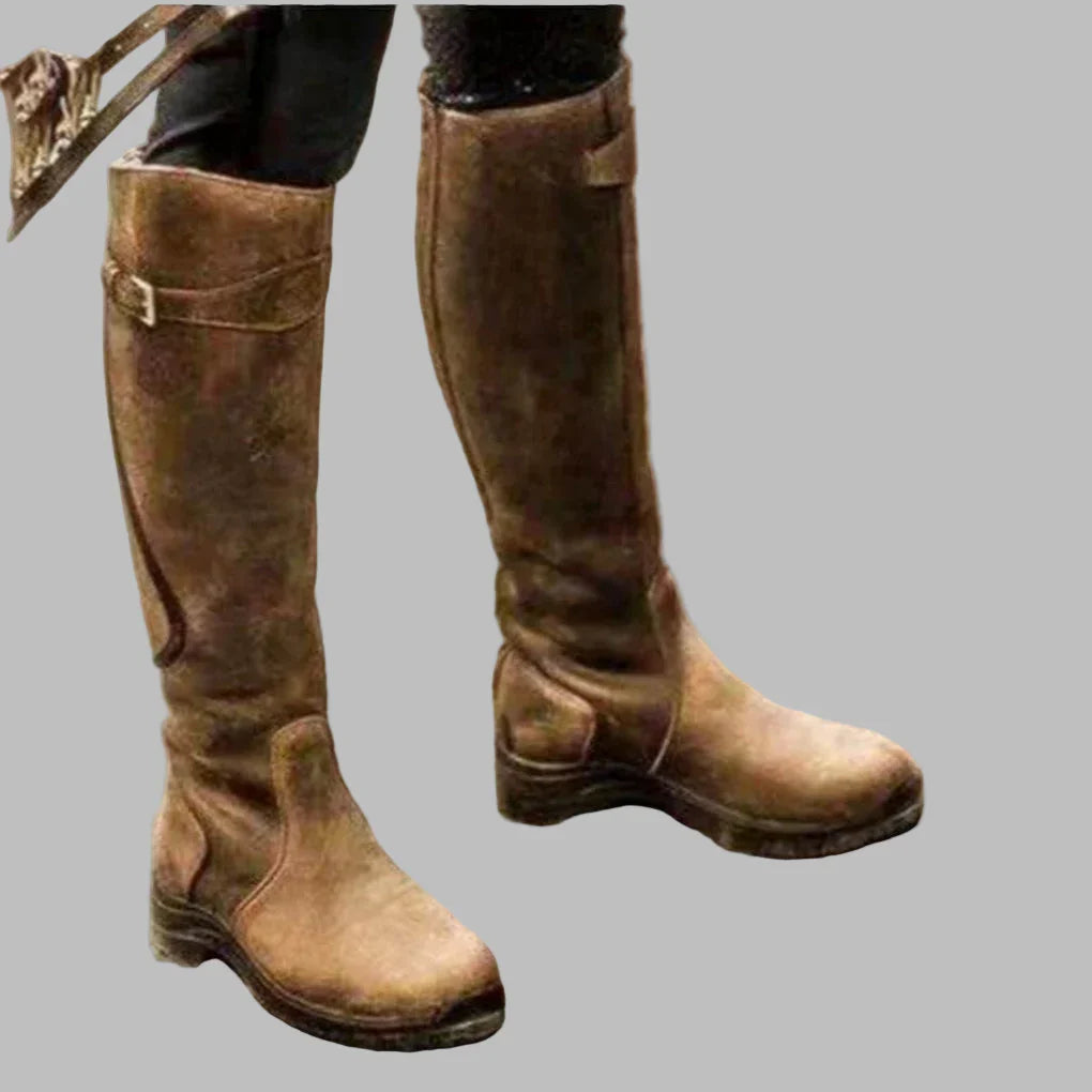 Bottes D'équitation Hautes et Décontractées Pour Femme Avec Détail De Boucle