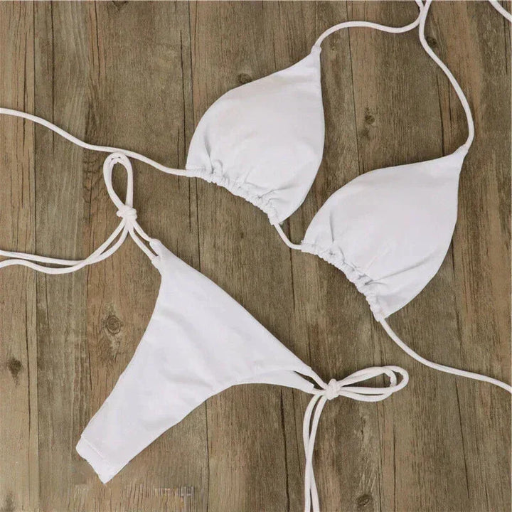 Bikini due pezzi donna con lacci regolabili