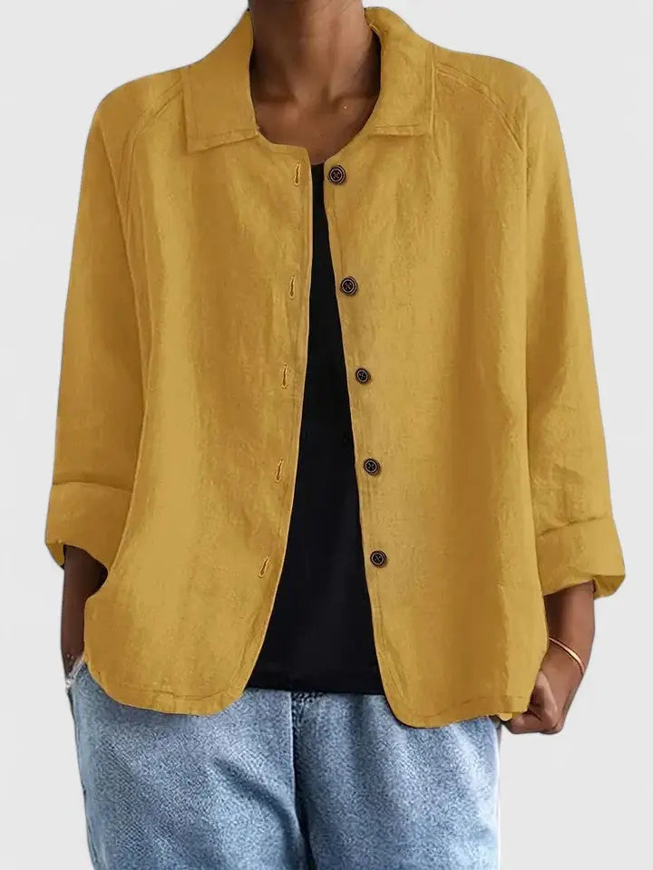 Camicia leggera in cotone da donna per mezza stagione
