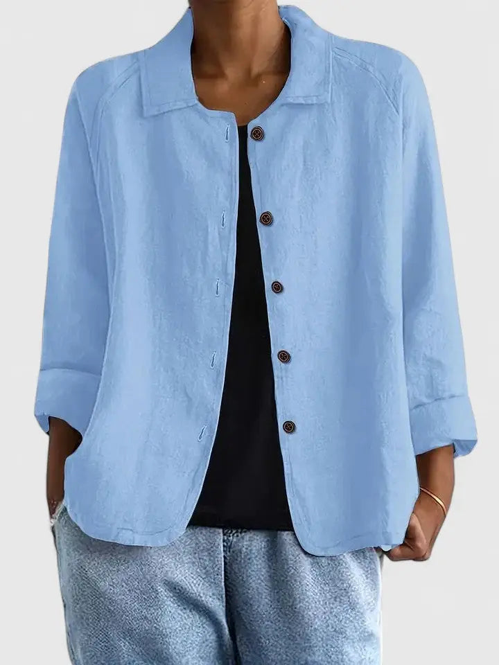 Camicia leggera in cotone da donna per mezza stagione