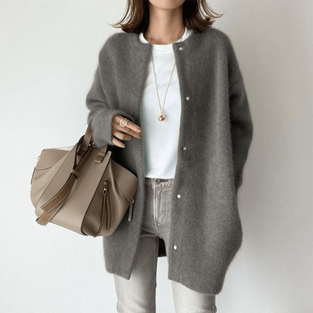Cardigan Long Boutonné Pour Femme