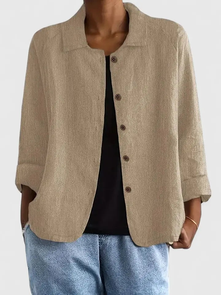 Camicia leggera in cotone da donna per mezza stagione