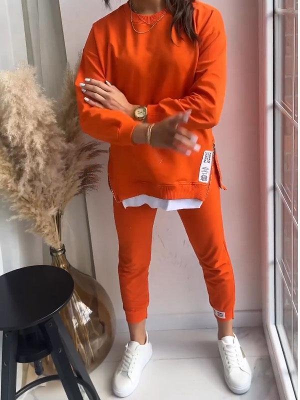 Ensemble Femme 2 Pièces Sweat à Col Rond et Pantalon