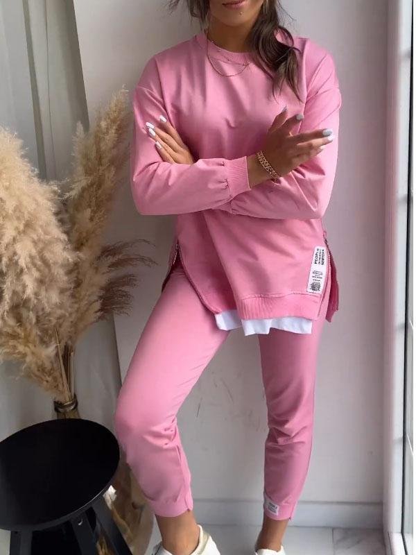 Ensemble Femme 2 Pièces Sweat à Col Rond et Pantalon