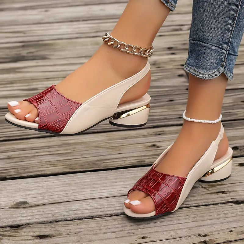 Sandales Femme à Talon Bas Confort