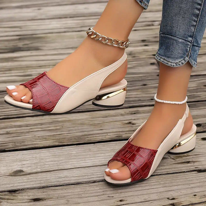 Sandales Femme à Talon Bas Confort
