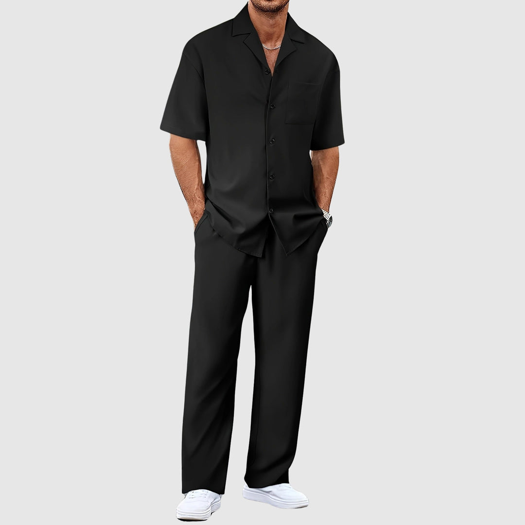 Men's Casual-Fit Shirt and Trousers Set