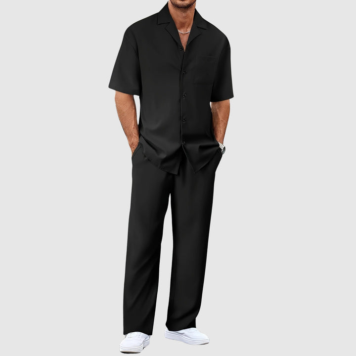 Men's Casual-Fit Shirt and Trousers Set