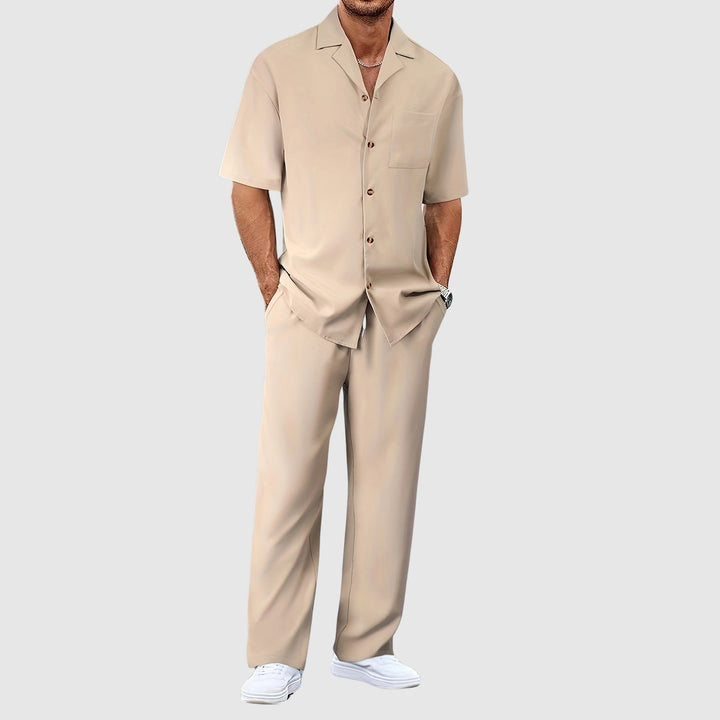 Men's Casual-Fit Shirt and Trousers Set