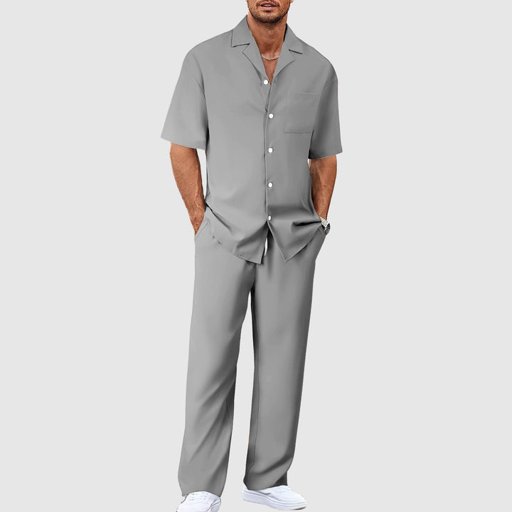 Men's Casual-Fit Shirt and Trousers Set