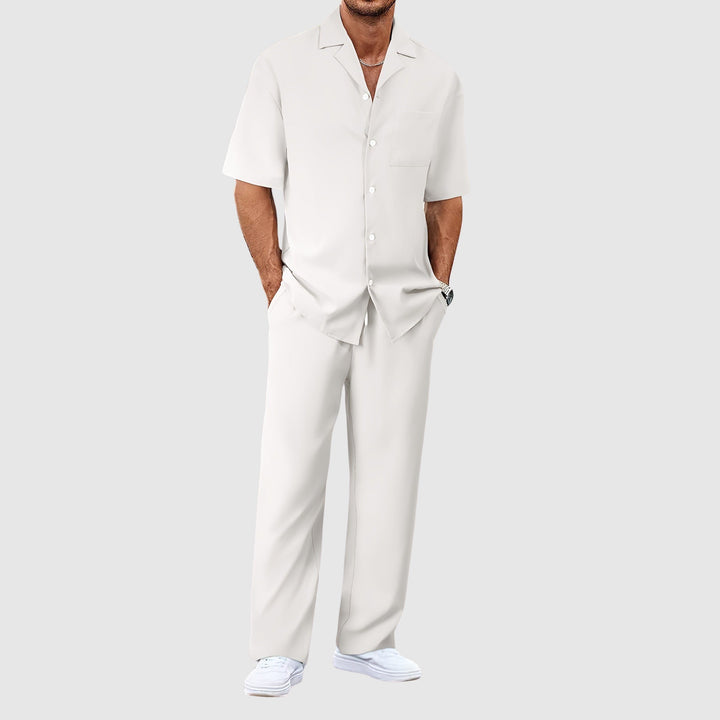 Men's Casual-Fit Shirt and Trousers Set