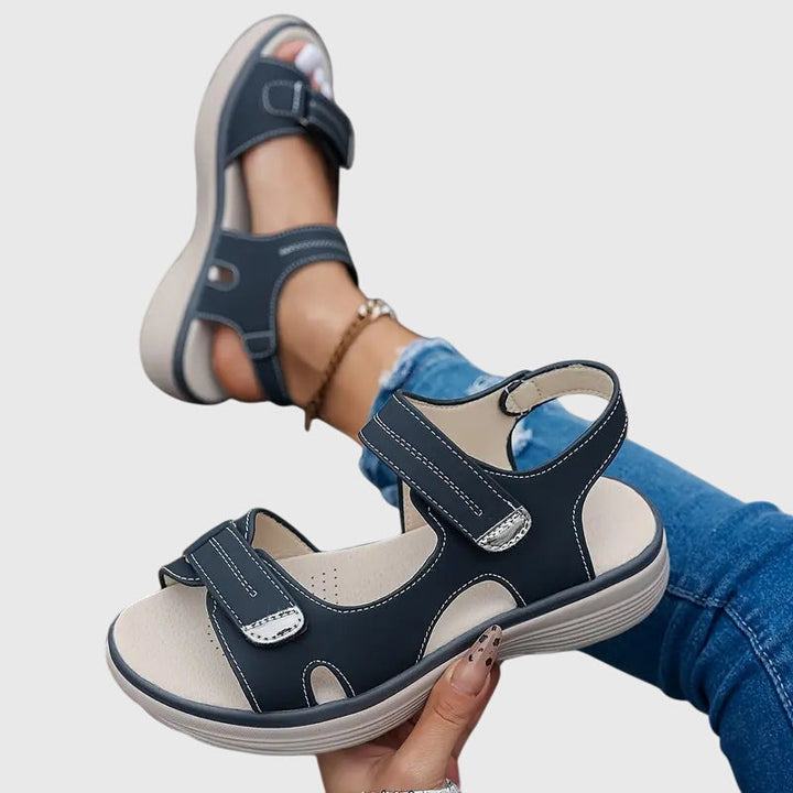 Sandales de Marche Réglables Pour Femmes à Brides et Fermeture Velcro